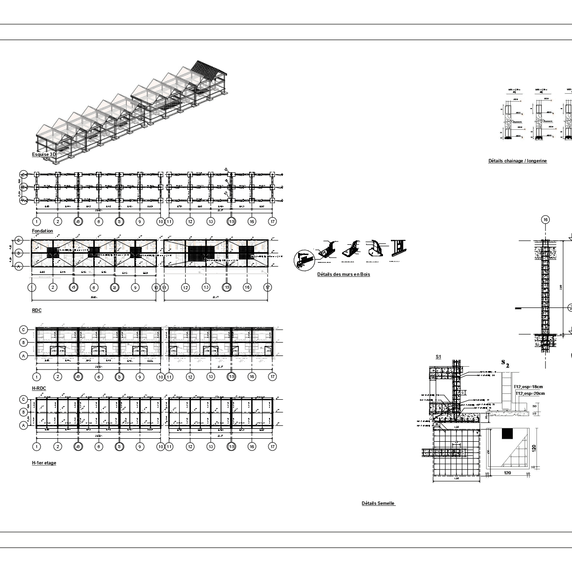Structure béton – Dalle inclinée